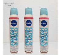 3x 200ml NIVEA FRESH & MILD Champú Seco Para Tono De Cabello Oscuro 3en1