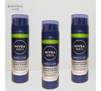 3x 200ml Nivea Men Espuma de Afeitar Protect & Cuidado Aloe Vera Hombre Ultra+