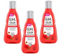 3x 250ml Guhl Color Protección Cuidado Champú Rojo Amapola Del Cabello Teñido