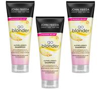 3x 250ml John Frieda Go Blonder Champú Aclarante Con Cítricos Y Manzanilla