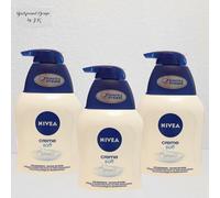 3x 250ml NIVEA Crema Suave Crema Jabón Líquido Fragancia Bomba Dispensador