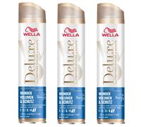 3x 250ml Wella Deluxe Maravilla Volumen & Protección Laca Ultra Fuerte 24h