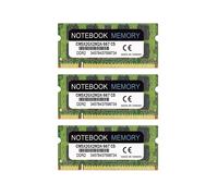 3X 2GB DDR2 667MHz PC2-5300 DDR2 667 (240 PIN) SODIMM Memoria para Computadora Portátil, MóDulos de Memoria para Computadora Portátil, Soporte Dual