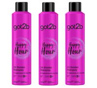 3x 300ml got2b Happy Hora 24h Laca para el Pelo Mariposa Nocturna Extremo Parada
