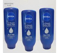 3x 400ml Nivea En Ducha Body Milk Amplio Cuidado Piel Seca M. Aceite de Almendra