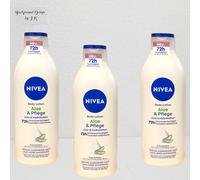 3x 400ml NIVEA Loción Corporal Aloe & Cuidado 72h Hidratación Refrescante