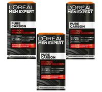 3x 50ml Loreal Men Expert Pure Carbono Anti Pico Intensive Crema Diaria Vitamina
