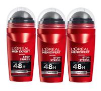 3x 50ml Loreal Men Expert Stop Stress Antitranspirante 48h XXL Roll On
