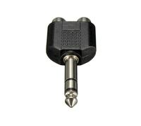 3X 6.35 mm 1/4 Pulgada Estéreo Macho Una 2 Convertidor de Adaptador de Audio Doble Y RCA Hembra Y Divisor