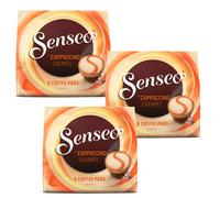 3X 8 Pads De Café Senseo Tipo Cappuccino Caramelo Para Soporte Doble Aromatizado