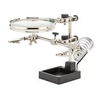 3X 90mm Soldering Iron Holder Magnifying Glass Third Hand Loupe Multifunction Helping Repair Magnifier Clip Welding Tools