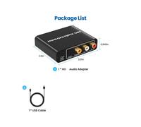 3X Adaptador ARC Compatible con , con Convertidor de Audio Digital Óptico TOSLINK SPDIF/Coaxial y Analógico de 3,5 mm, HD ARC A RCA