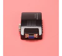 3X Adaptador AV Una VGA Convertidor RCA VGA PC RCA Compuesto S-Video Entrada AV Una PC VGA Salida LCD