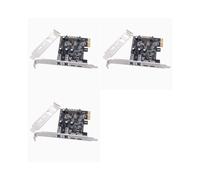 3X Adaptador de Tarjeta PCIE Tipo C USB 3.2 Gen1 de 5 Gbps Placa PCI Express 2 Puertos USB 2 Puertos Tipo C/Tarjeta de Expansión PCI-e USB3.2