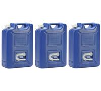 3X Adblue Bidón 20l Azul Oscuro Hdpe para Gasolina de Reserva Coche Tanque