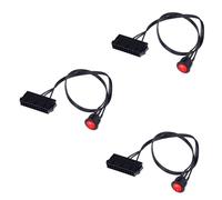3X Alambre de Estaño de Cobre de Cable de 50 cm 24 Pines Hembra ATX PSU PC Fuente de Alimentación Probador de Arranque