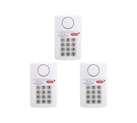 3X Alarma de la Puerta InaláMbrica Ruidosa Teclado de PáNico con Pasador de Seguridad para Cobertizo Garaje Oficina Casa