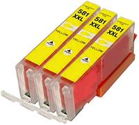 3X Amarillo CLI-581Y XXL compatibles Cartuchos de Tinta para for Canon Pixma TR7550 TS6150 TS6151 TS6251 TS6350 TS6351 TS705 TS8150 TS8152 TS8250 TS8251 TS8252 TS8352 TS9150 TS9550 TS9551 TS9551C