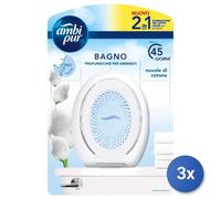 3X AMBI-PUR Absorbentes De Olores Casa Gel Baño Algodón