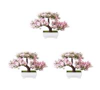 3X Artificial Plants Bonsai Small Tree Pot Fake Plant Flowers Potted F