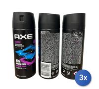 3x Axe Desodorante Spray 150 Ml Marine Azul