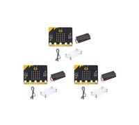 3X BBC Microbit Go Start Kit Micro:Bit BBC DIY Projects Placa de Desarrollo de Aprendizaje Programable con Carcasa Protectora
