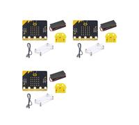 3X BBC Microbit Go Start Kit Micro: Bit BBC Placa de Desarrollo de Aprendizaje Programable con Estuche Protector para Proyectos de Bricolaje