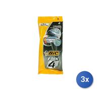 3X Bic Radi Y Desechable Flex Paquete De 4 Piezas Con 4 Cuchillas