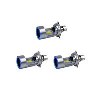 3X Bombilla de Faro LED H4 para Motocicleta, Haz Alto / Bajo con Luz de CirculacióN Diurna de Ojo de ÁNgel, 25 W, 3000 Lm, Superbrillante 6000 K