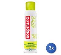 3X Borotalco Desodorante Spray 150 Ml. Activo Cedro/Lima Hecho En Italia