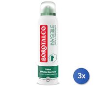 3X Borotalco Desodorante Spray 150 Ml. Invisible Verde Hecho En Italia