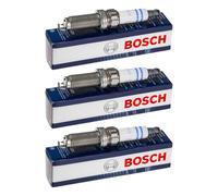 3x Bosch Bujía Doble Platino Para Peugeot 2008 1.2 THP PureTech