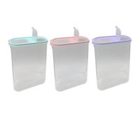 3x Bote Retención Recipiente 4,5 Litros Alimentos de Almacenamiento Lote Envases