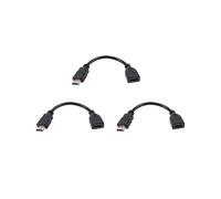 3X Cable -Compatible Macho A Hembra Extensor Corto y Conveniente para Chrome Cast, Fire Tv Stick, Stick Conexión A Tv