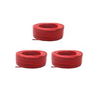 3X Cable de 2 Pines 100M 22AWG 12V / 24V Cable de Extensión Rojo Y Negro Cable de Alimentación de Barra de Luz LED de Cobre Estañado Trenzado de 2