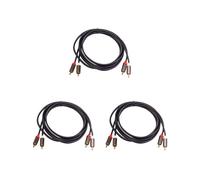 3X Cable de Audio Coaxial 2RCa A 2 RCa Cable de Audio EstéReo RCa de 3,5 Jack 1M para Cine en Casa DVD TV Amplificador CD Soundbox