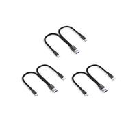 3X Cable de Carga Divisor Tipo C de Doble Puerto de Carga Rápida 6A Cable de Dispositivo Alimentado Dispositivos TYPE-C+TYPE-C Encendidos