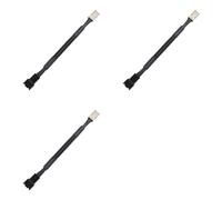 3X Cable de Resistencia de Extensión para Reducir la Velocidad del Ventilador de PC de 3 Pines, Conector de 3 Pines para CPU de Computadora y