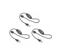 3X Cable de Ventilador de Refuerzo USB de 5 V A 12 V Cable de Ventilador USB Ajustable de 4 Pines Cable de Ventilador de Chasis USB A 12 V con 3