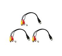 3X Cable USB A 3RCA USB Hembra A 3 RCA Rgb Video AV Adaptador Compuesto Cable Convertidor Cable Conector Cable para TV PC DVR