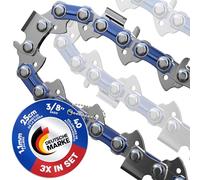 3X Cadena Motosierra Corte Limpio 25cm 3/8" LP 1,1 mm 40 Eslabones | Compatibles con Makita DUC254 y Oregon 90PX040X; comprueba paso, calibre y 40 eslabones antes de comprar.