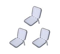3X Caja Cartera Bolsa de Almacenamiento 40 Discos Album CD DVD - Plateado