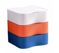 [3X] Caja de Cajones Apilable, Combinable Flexible, Caja de Almacenamiento de Escritorio, Caja Utensilios para Oficina Maquillaje Cosméticos Joyas, por Caja 23x22x8cm TKD8610-3x en 3 colores
