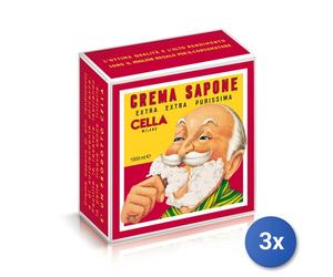 3X Cella Crema De Afeitar Jabón 1 Kg.