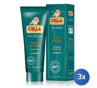 3X Cella Crema De Afeitar Tubo 150 Ml. Verde Bio