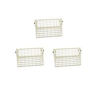 3X Cesta de Almacenamiento de Metal Elegante Nórdico Hecho A Mano Red de Hierro Estantes de Mesa Cesta Ropa de Baño Cosméticos Cesta de