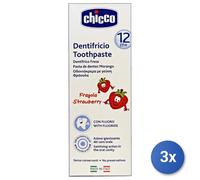 3X Chicco Pasta De Dientes Fresa 50Ml