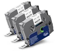 3x Cinta Flexible Compatible con Labelwell para Brother TZe-FX221 9 mm x 8 m Laminada Negro sobre Blanco TZ-FX221 TZeFX221 Flexitape para Brother P-touch PT-H107B H105 H100LB E100 D200 D210 H100R 1000