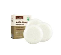 3x Coconut Hair Shampoo Bar, 60g, Natural Handmade