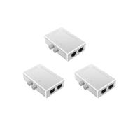 3X Conmutador de Red RJ45 Caja Ethernet LAN 2 Puertos Divisor Puerto Dual VíAs Adaptador Interruptor para Compartir Manual